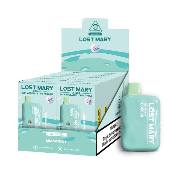 Lost Mary OS5000 4% Disposable Vape 10mL Best Flavor Miami Mint