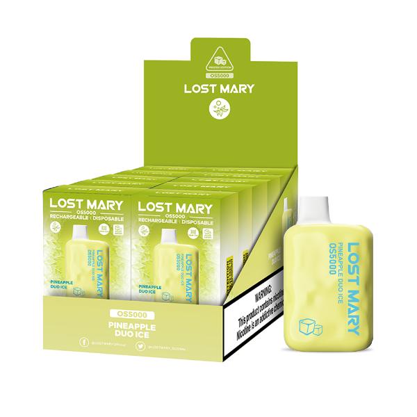 Lost Mary OS5000 Flavors 10 Pack Flavors Pineapple Duo Ice