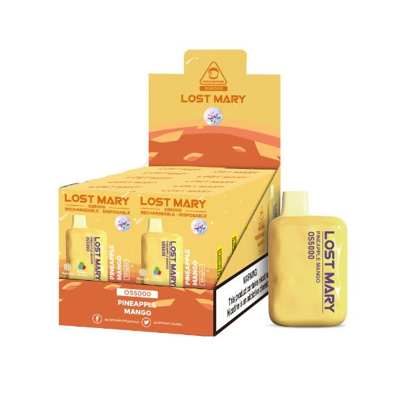 Lost Mary OS5000 4% Disposable Vape 10mL Best Flavor Pineapple Mango