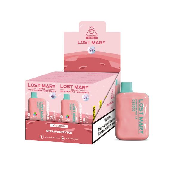 Lost Mary OS5000 4% Disposable Vape 10mL Best Flavor Strawberry Ice