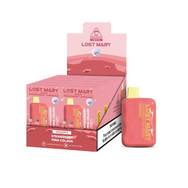 Lost Mary OS5000 4% Disposable Vape 10mL Best Flavor Strawberry Pina Colada