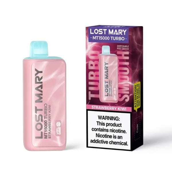 Best Deal Lost Mary MT15000 Turbo 15000 Puffs Rechargeable Disposable 20mL  Strawberry Kiwi