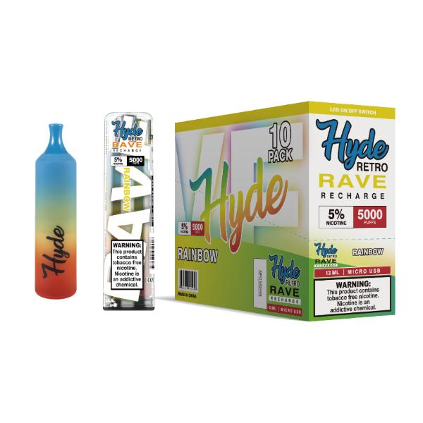 Hyde Retro RAVE Single Disposable Vape 12mL Best Flavor Rainbow