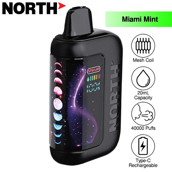 Best Deal North Stellar 40k Puffs Disposable Vape 20mL - Miami Mint