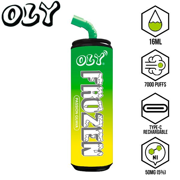 Oly Frozen 7000 Puffs Disposable-10-Pack Passion Guava