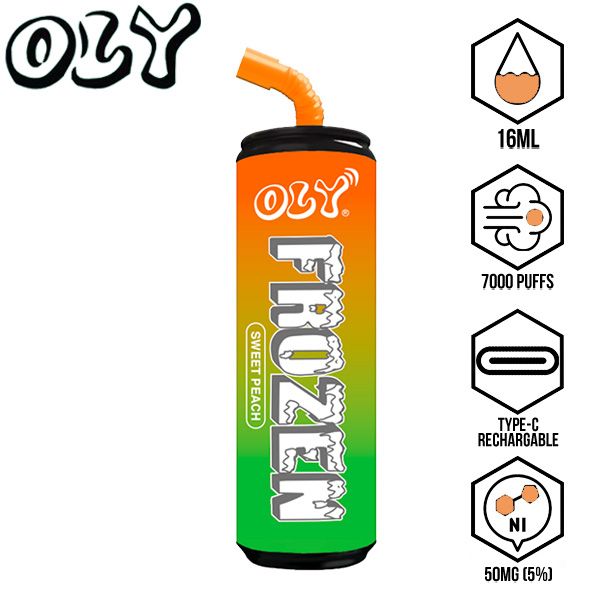 Oly Frozen 7000 Puffs Disposable-10-Pack Sweet Peach