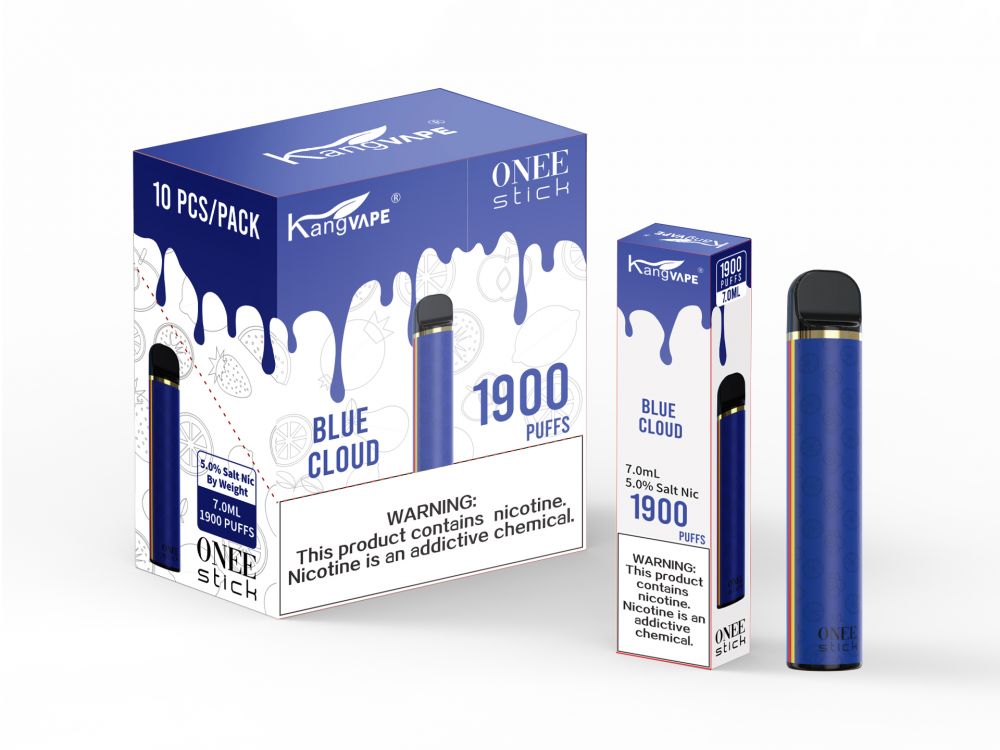 KangVape Onee Stick Disposable Vape 6.5mL 1900 Puffs 10 Pack Best Flavor Blue Cloud