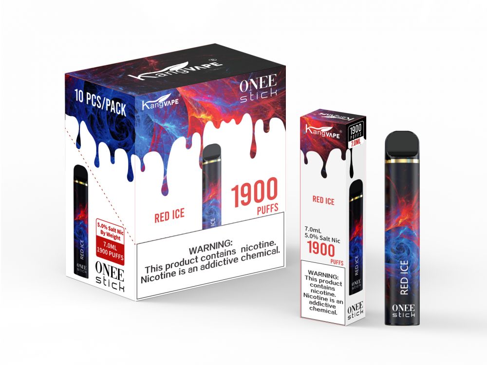 KangVape Onee Stick Disposable Vape 6.5mL 1900 Puffs 10 Pack Best Flavor Red Ice