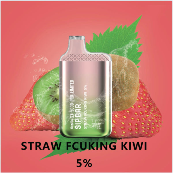 Exotic Sip Bar SX 5000 Puffs Disposable Vape 13mL Best Flavor Straw Fcuking Kiwi