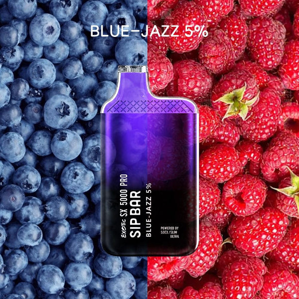 Exotic Sip Bar SX 5000 Puffs Disposable Vape 13mL Best Flavor Blue Jazz