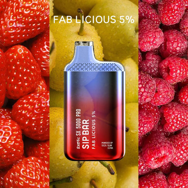 Exotic Sip Bar SX 5000 Puffs Disposable Vape 13mL Best Flavor Fab Licious