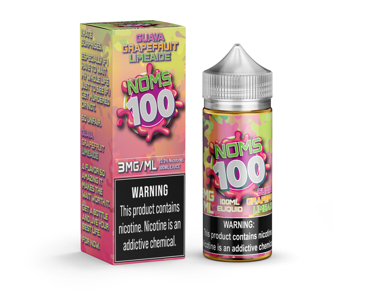 Best Deal Noms 100 100mL Vape Juice -  Guva Grapefruit limeaide