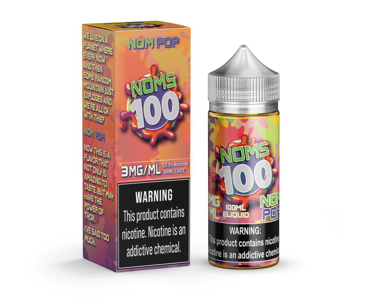 Best Deal Noms 100 100mL Vape Juice - Nom Pop