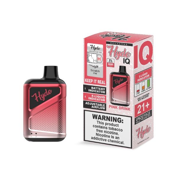 Hyde IQ 5000 Puffs Single Disposable Vape Best Flavor Pink Drink