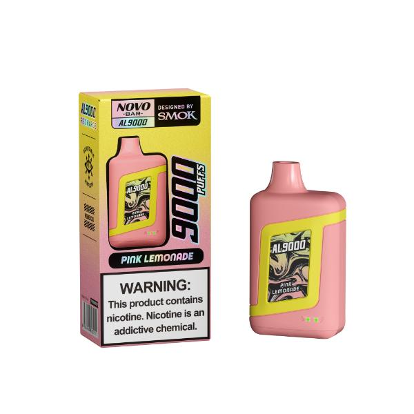 SMOK Novo Bar AL9000 Puffs Disposable Vape 15mL Best Flavor Pink Lemonade
