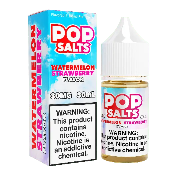 Best Deal Pop Salts E-Liquid 30mL Salt Nic  Watermelon Strawberry 