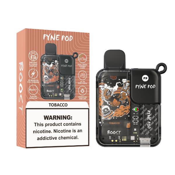 Pyne Pod 8500 Puffs Rechargeable Disposable Vape 10mL Best Flavor Tobacco