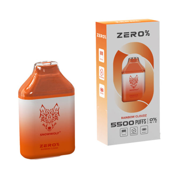 Snowwolf Zero 5500 Puffs 10 Pack Disposable Vape 14mL Best Flavor Rainbow Cloudz