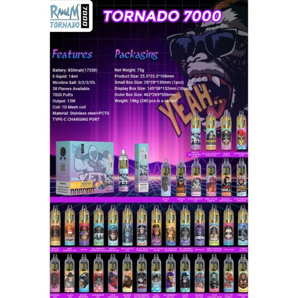 RandM Tornado 7000 Puffs Disposable vape deals