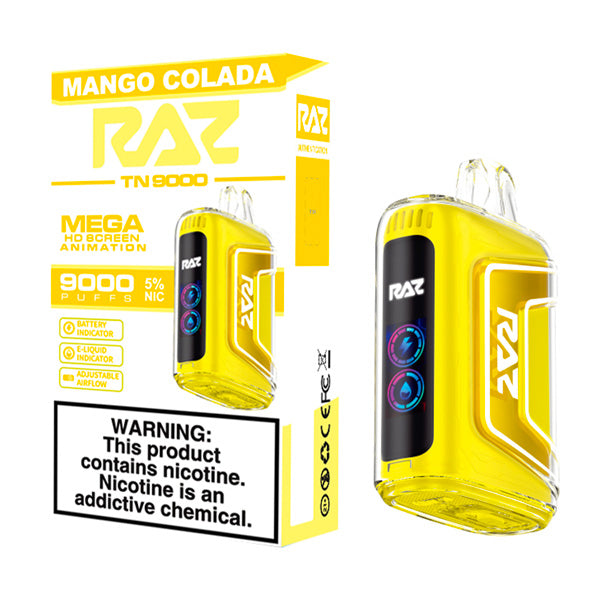 RAZ TN9000 9000 Puffs 12mL Disposable Vape Best Flavor Mango Colada