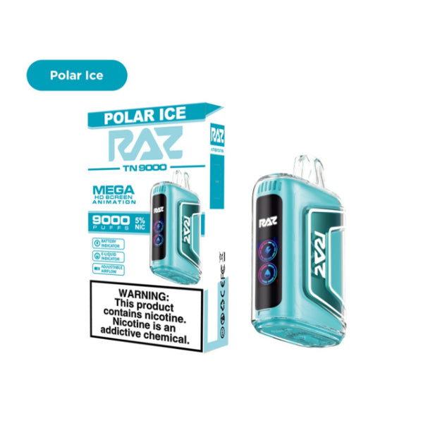 RAZ TN9000 9000 Puffs 12mL Disposable Vape Best Flavor Polar Ice