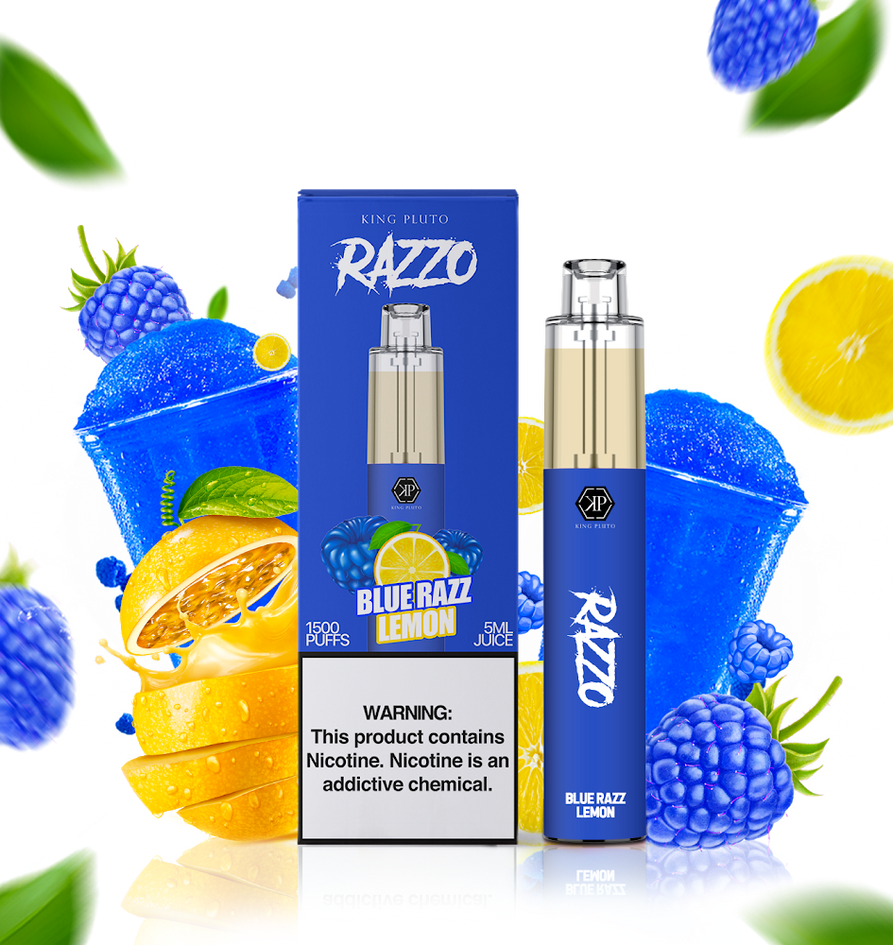 King Pluto Razzo Disposable Blue Razz Lemon