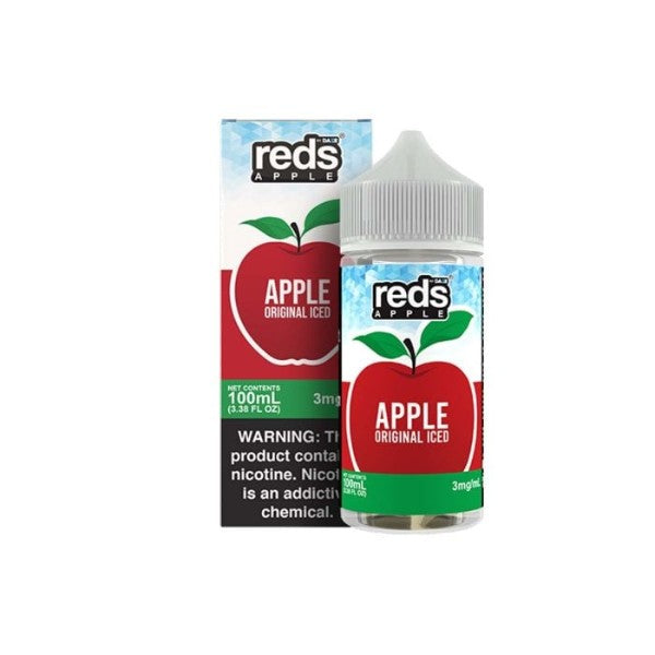 7Daze Reds 100mL Vape Juice Best Flavor Apple Iced