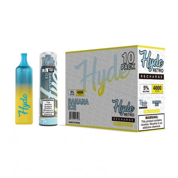 Hyde Retro Recharge Single Disposable Vape 12mL Best Flavor Banana Ice