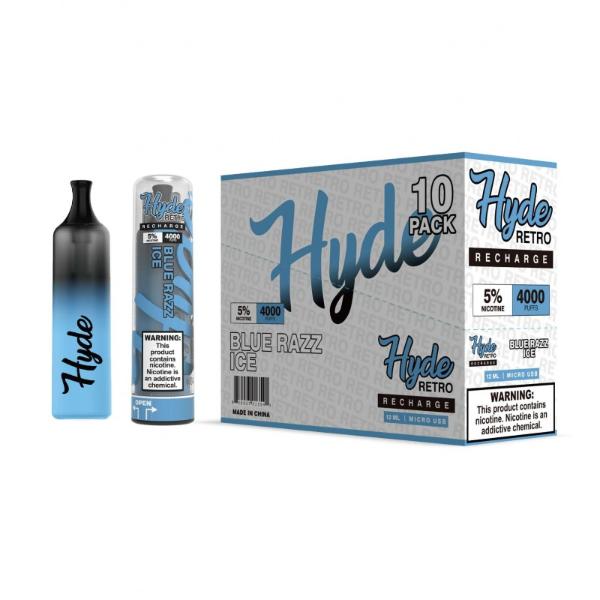 Hyde Retro Recharge Single Disposable Vape 12mL Best Flavor Blue Razz Ice