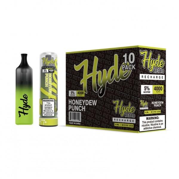 Hyde Retro Recharge Single Disposable Vape 12mL Best Flavor Honeydew Punch