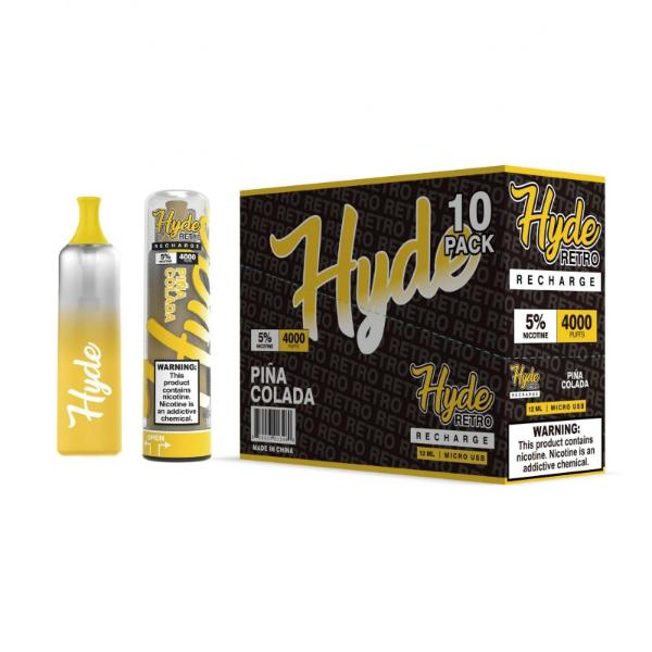 Hyde Retro Recharge Single Disposable Vape 12mL Best Flavor Pina Colada