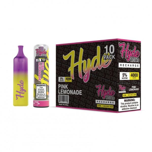 Hyde Retro Recharge Single Disposable Vape 12mL Best Flavor Pink Lemonade