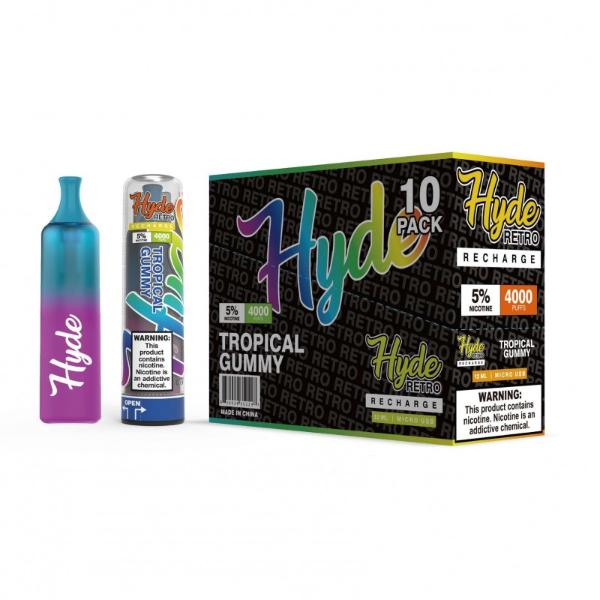 Hyde Retro Recharge Single Disposable Vape 12mL Best Flavor Tropical Gummy