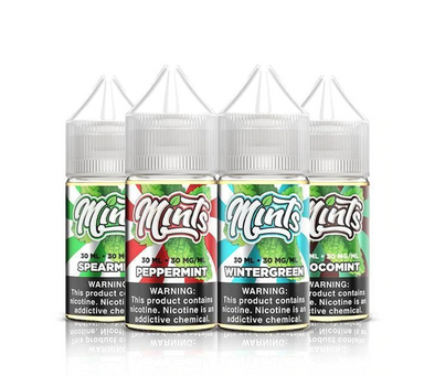 Mints Salt 30mL Vape Juice Best Flavors Spearmint Peppermint Wintergreen Chocomint