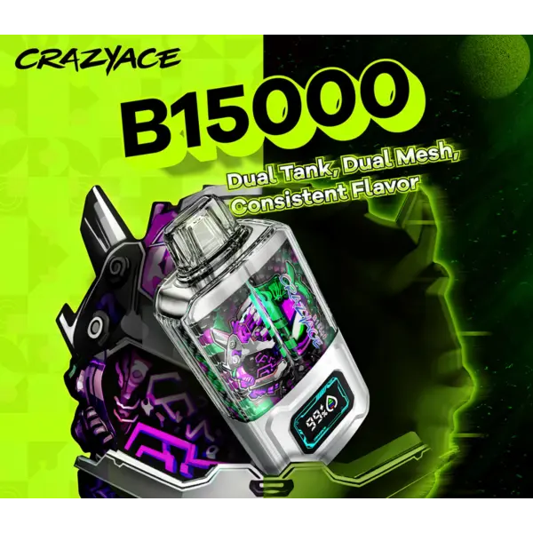 Best Deal CRAZYACE B15000 Puffs Disposable Vape 20mL