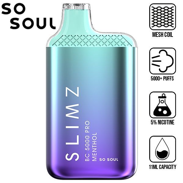 Slimz BC5000 Pro by So Soul 5000 Puffs Disposable 10-Pack