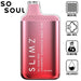 SSlims BC5000 Pro by So Soul 5000 Puffs Disposable 10-Pack Strawberry Watermelon Bubble Gum