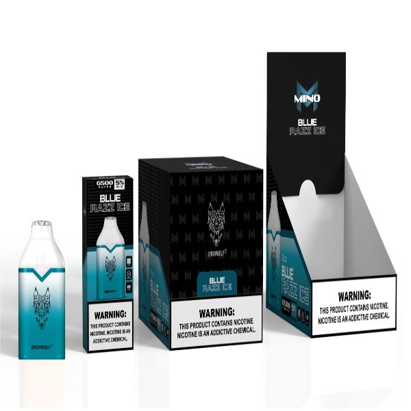 Blue Razz Ice Snowwolf Mino 6500 Puffs Disposable 10-Pack