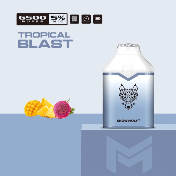 Snowwolf Mino 6500 Puffs Single Disposable Vape 16mL Best Flavor Tropical Blast