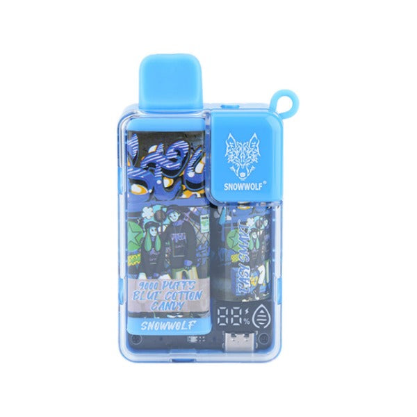 SnowWolf EA9000 Disposable Vape 12mL Best Flavor Blue Cotton Candy