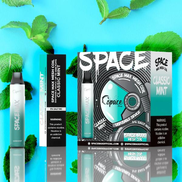 Classic Mint Space Max 4500 Puffs Mesh Disposable 10-Pack Wholesale Price!