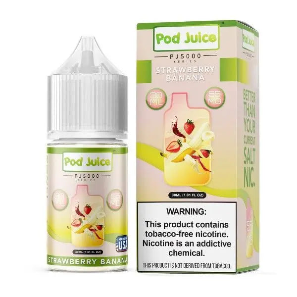 Best Deal Pod Juice TFN PJ5000 Salt Vape E-Liquid 30mL (Salt Nic) - Strawberry Banana