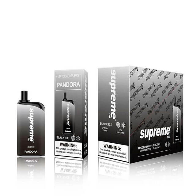 Supreme Cig Pandora Single Disposable  Vape 12mL Best Flavor Black Ice