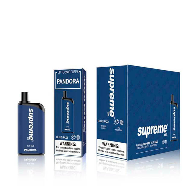Supreme Cig Pandora Single Disposable  Vape 12mL Best Flavor Blue Razz