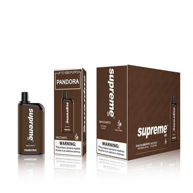Supreme Cig Pandora Single Disposable  Vape 12mL Best Flavor Macchiato