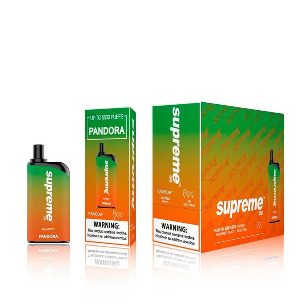 Supreme Cig Pandora Single Disposable  Vape 12mL Best Flavor Rainbow