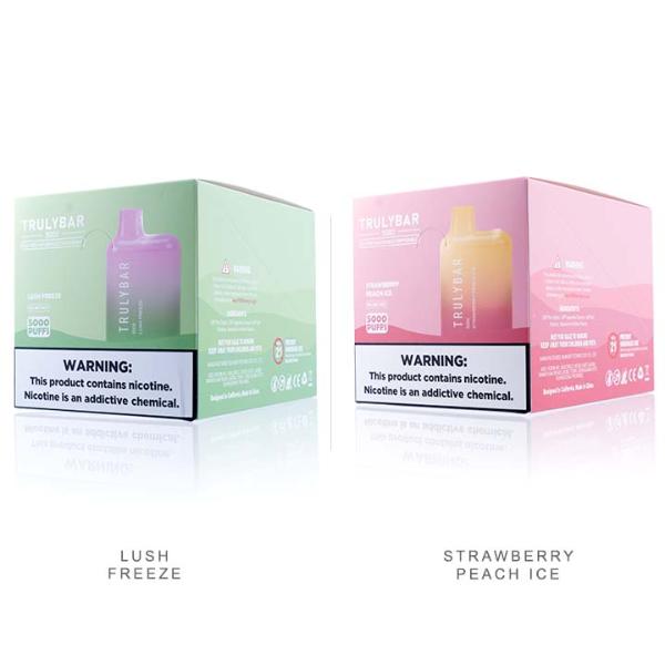 Truly Bar 5000 Puffs Disposable Vape 13mL 10 Pack Best Flavor Lush Freeze Strawberry Peach Ice