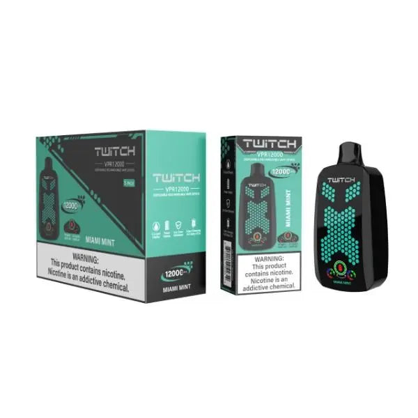 Best Deal Twitch VPR12000 Disposable Vape 18mL Miami Mint