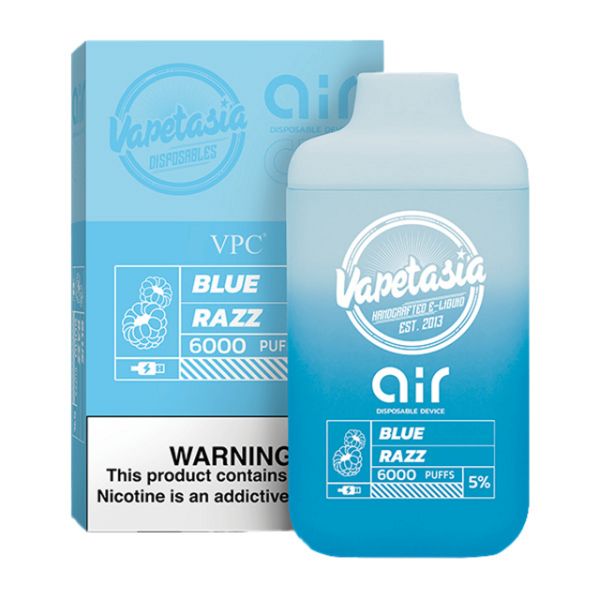 Vapetasia x Air Disposable 6000 Puffs Disposable Vape 11mL Best Flavor Blue Razz