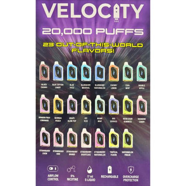 Velocity 20,000 Puffs Disposable Vape 17mL Best Flavors